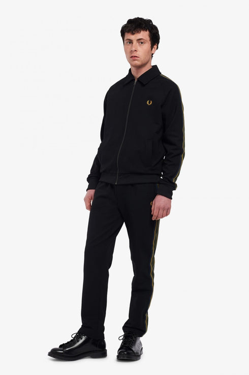 Felpa Uomo in tricot a righe Nero FRED PERRY- Francavilla Moda
